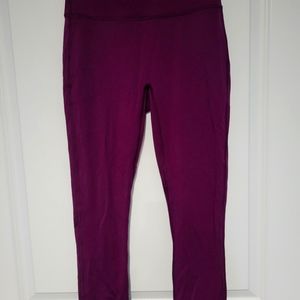 Plum cropped fabletics athletic pants. Size Small
